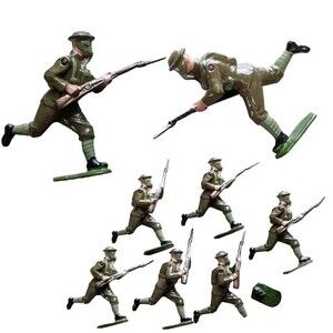 Britain's miniature soldiers in action infantry gas masks 1625 original box